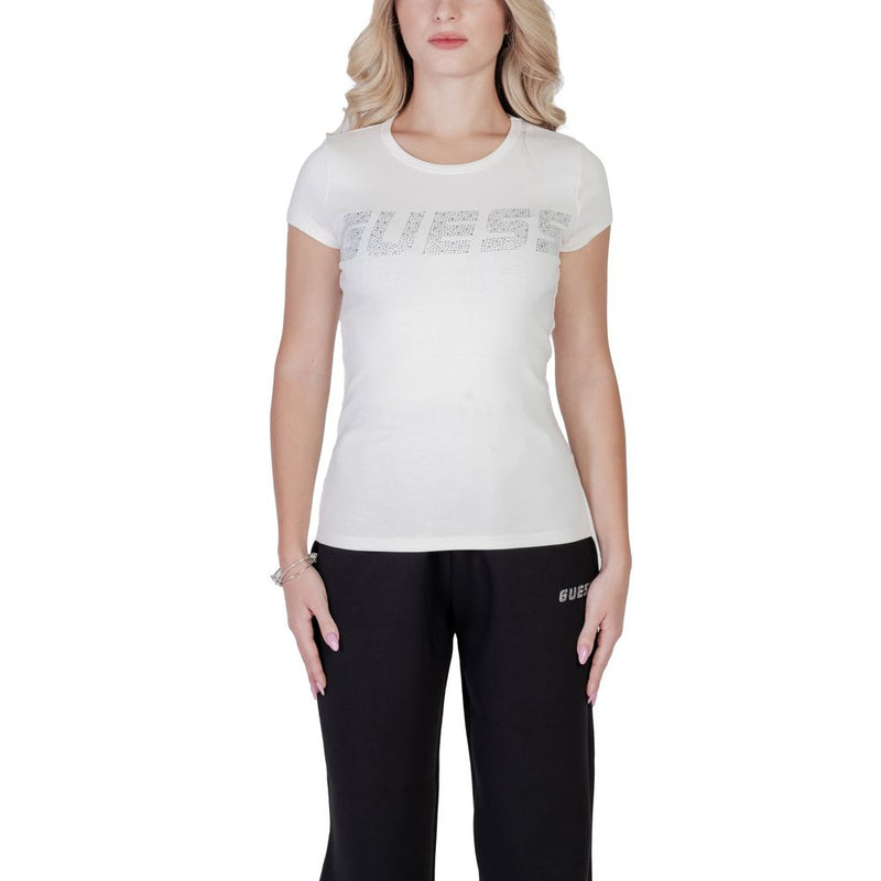 Guess Active KIARA Cream Cotton T-Shirt for Women