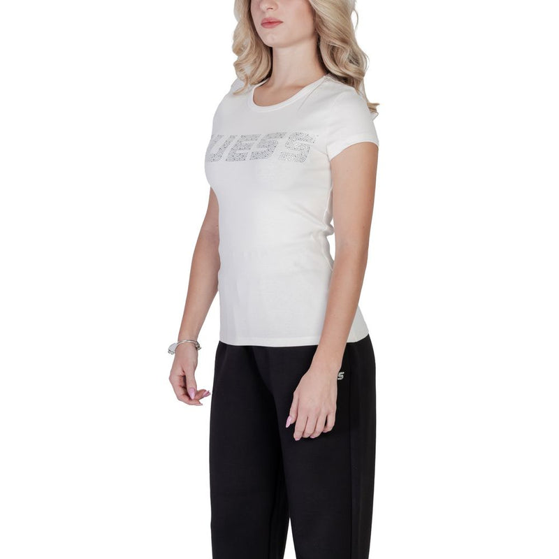 Guess Active KIARA Cream Cotton T-Shirt for Women