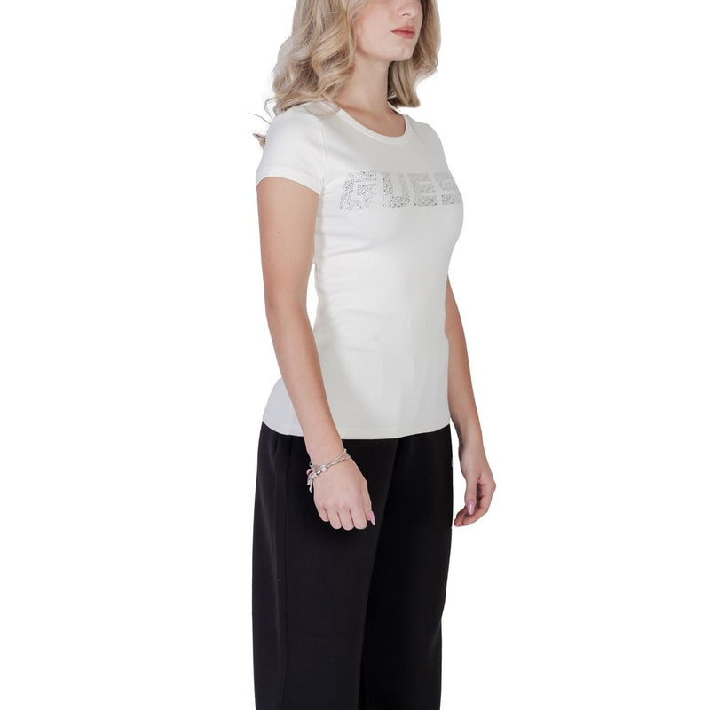Guess Active KIARA Cream Cotton T-Shirt for Women