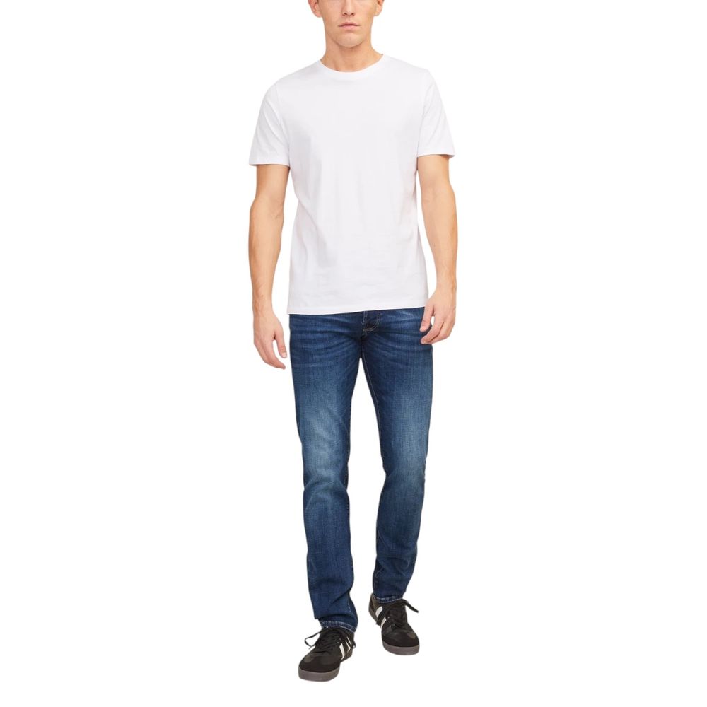 Jack Jones JJIGLENN JJICON Blue Cotton Relaxed Fit Jeans