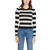 Jacqueline De Yong Black Viscose Sweatshirt