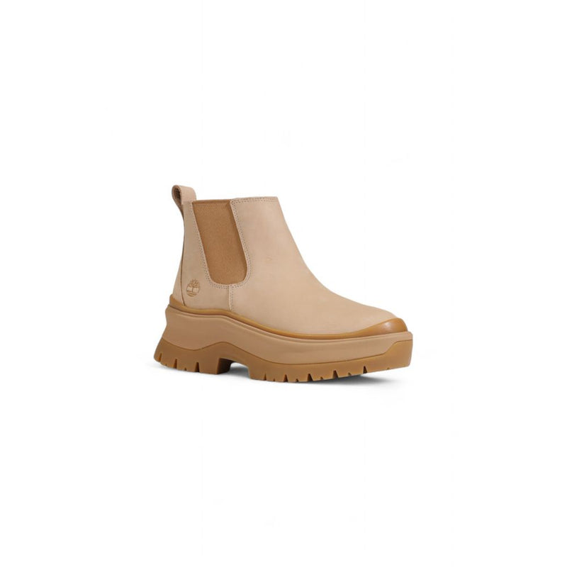 Timberland Beige Suede Leather Ankle Boots for Women