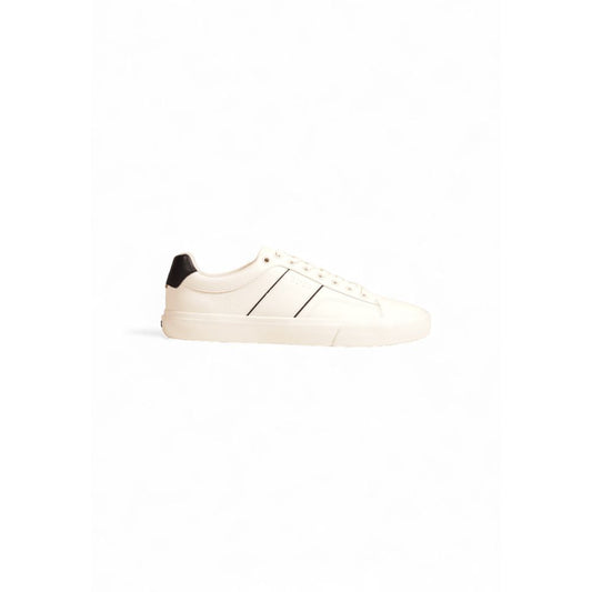 Hugo Boss Cream Leather Low Top Sneakers for Men