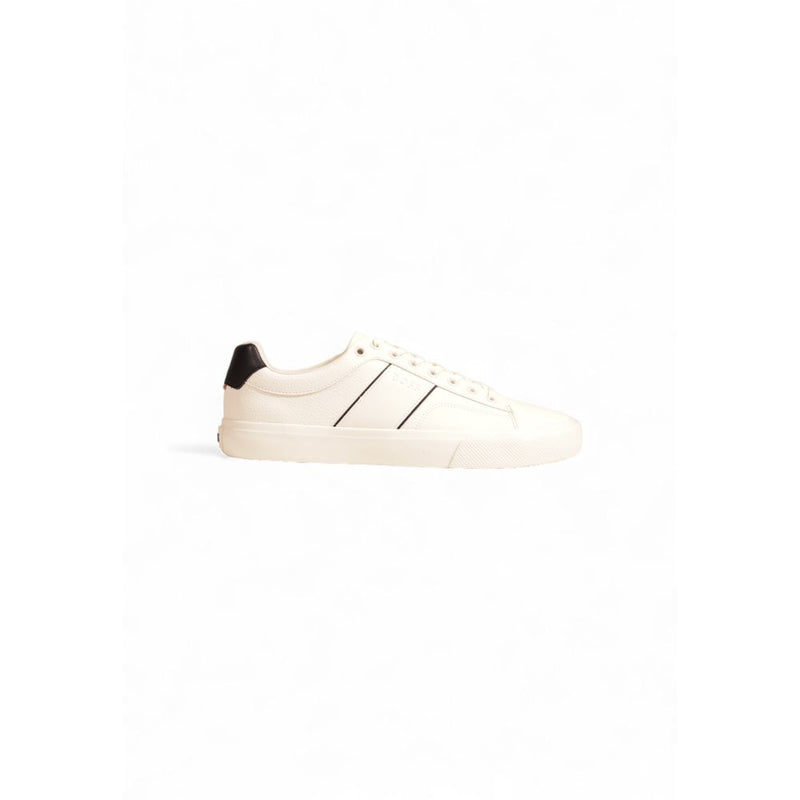 Hugo Boss Aiden_Tenn_grltp Cream Leather Low Top Sneakers