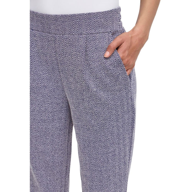 ICHI IHKATE JACQUARD PA8 Blue Skinny Pants for Women