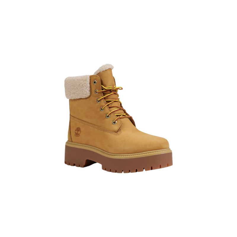 Timberland Beige Recycled Leather Lace-Up Boots for Women