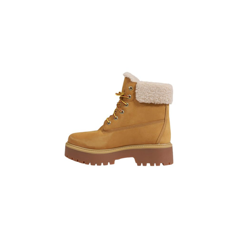 Timberland Beige Recycled Leather Lace-Up Boots for Women