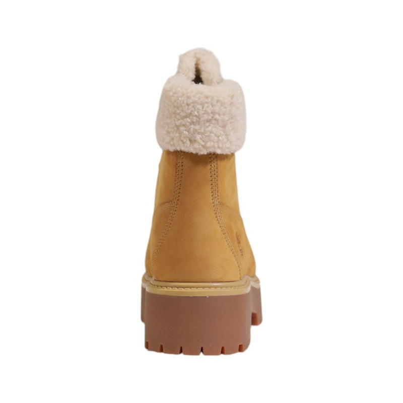 Timberland Beige Recycled Leather Lace-Up Boots for Women