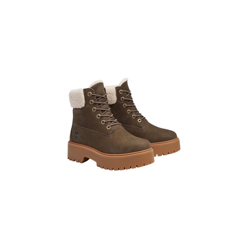 Timberland Brown Recycled Leather Lace-Up Boots for Women