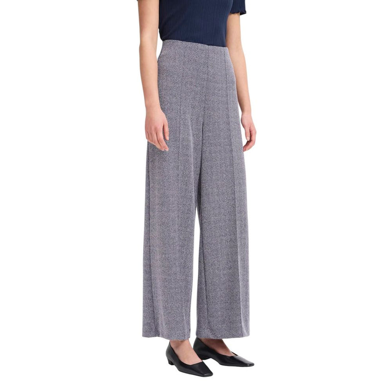 ICHI IHKATE JACQUARD Women's Blue Palazzo Pants