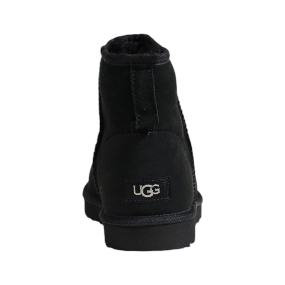 UGG M CLASSIC MINI Black Suede Leather Ankle Boots for Men