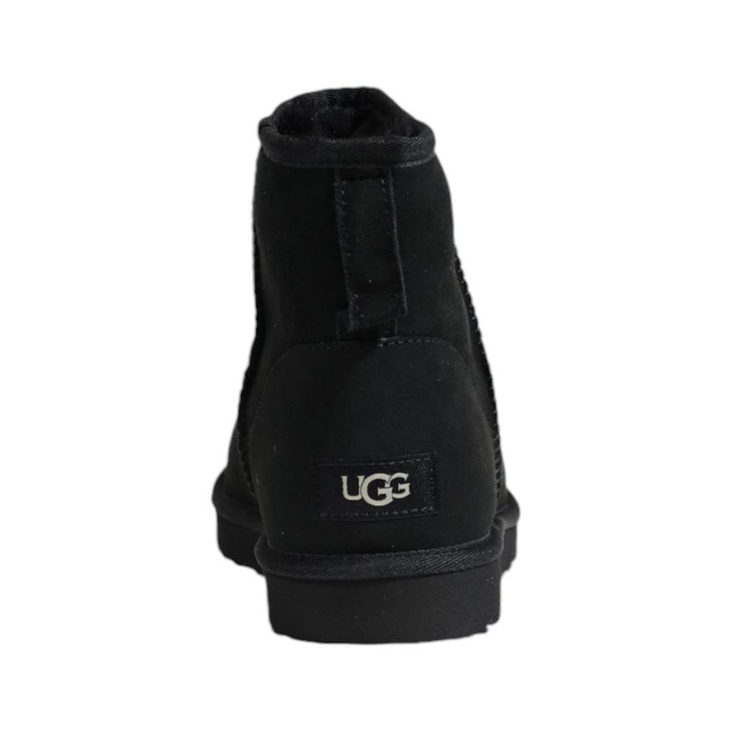 UGG M CLASSIC MINI Black Suede Leather Ankle Boots for Men