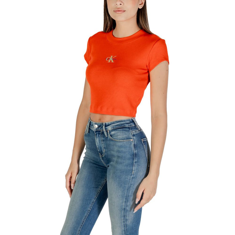 Calvin Klein Jeans Multicolor Monogram Baby Tee - Élégance Décontractée