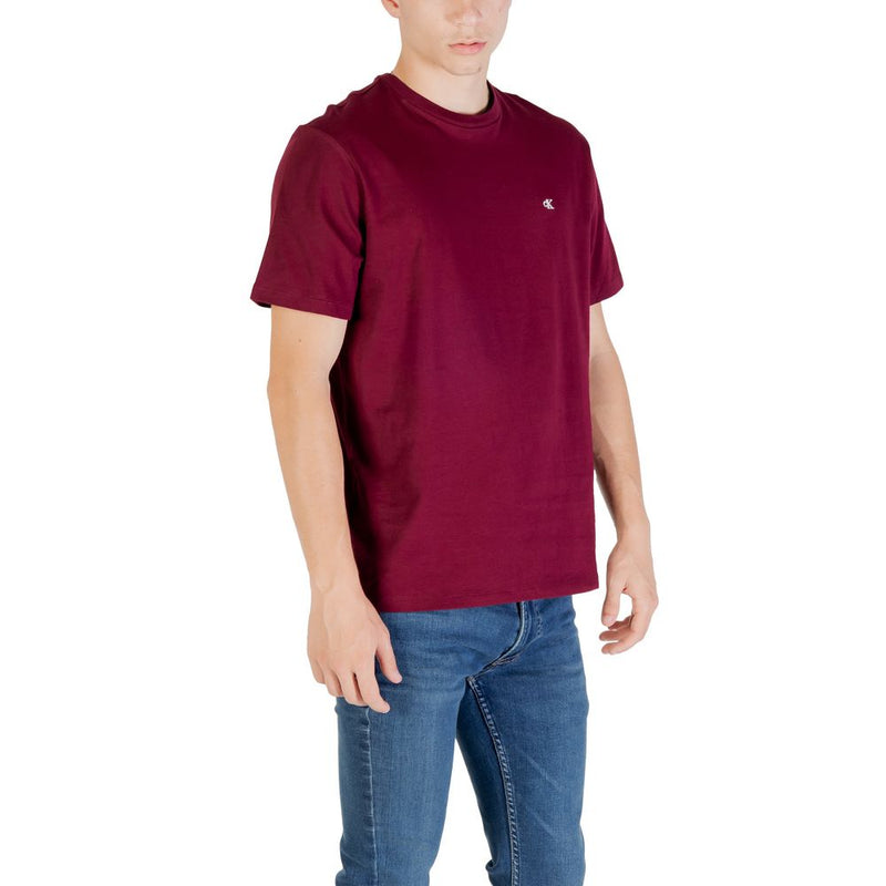 Calvin Klein Jeans Bordeaux Katoenen T-Shirt