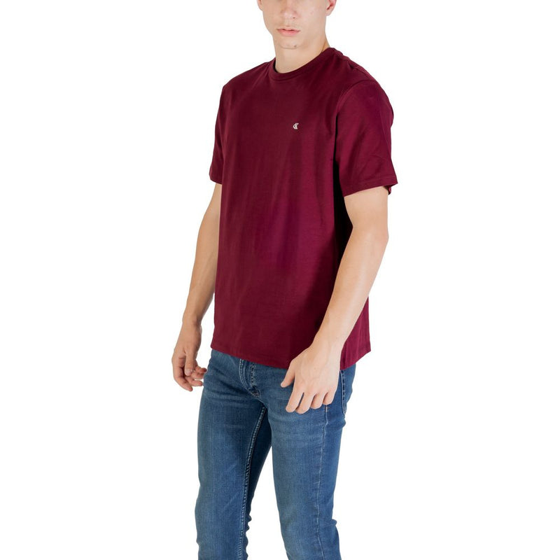 Calvin Klein Jeans Bordeaux Katoenen T-Shirt