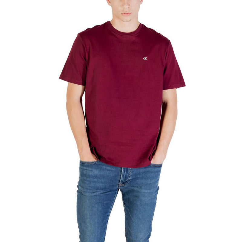 Calvin Klein Jeans Bordeaux Katoenen T-Shirt