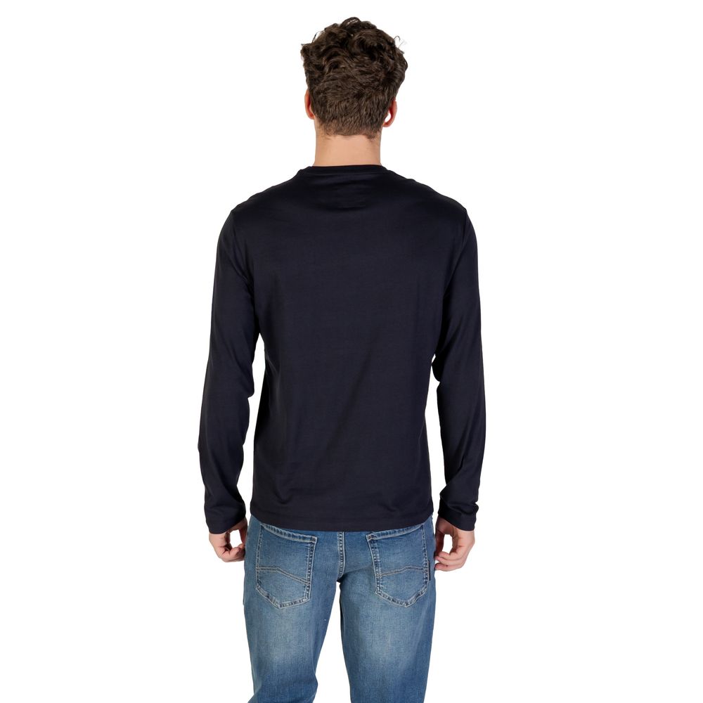T-shirt manches longues en coton bleu Armani Exchange