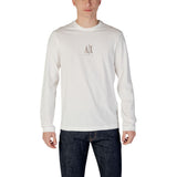 T-shirt manches longues en coton crème Armani Exchange