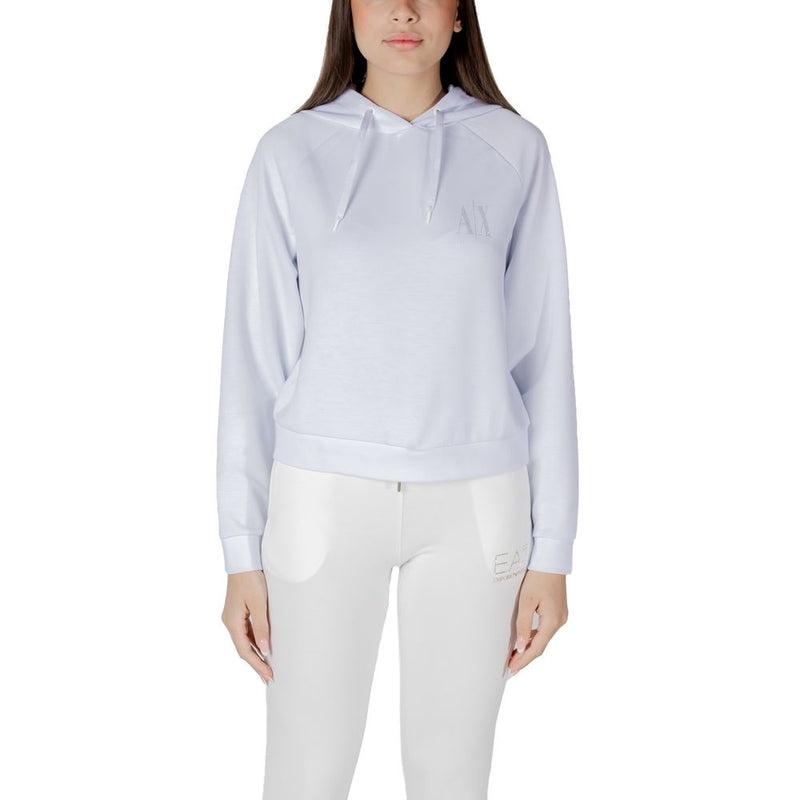 Armani Exchange White Viscose Hoodie for Women
