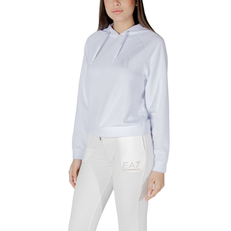 Armani Exchange White Viscose Hoodie for Women