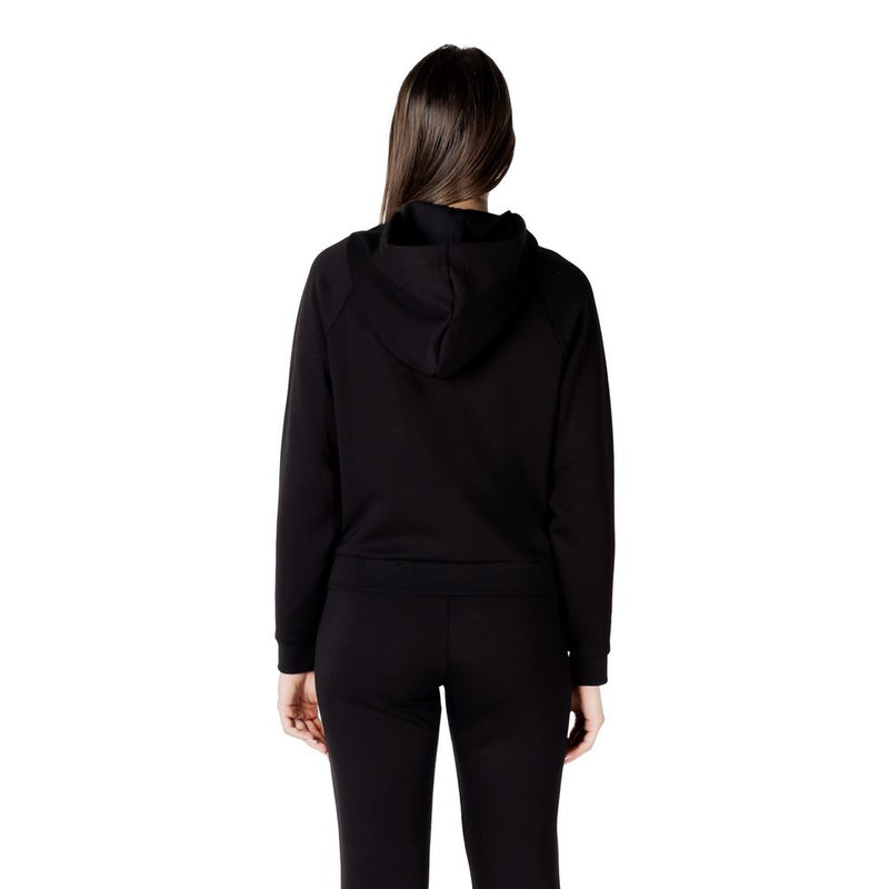Armani Exchange Black Viscose Hoodie for Women