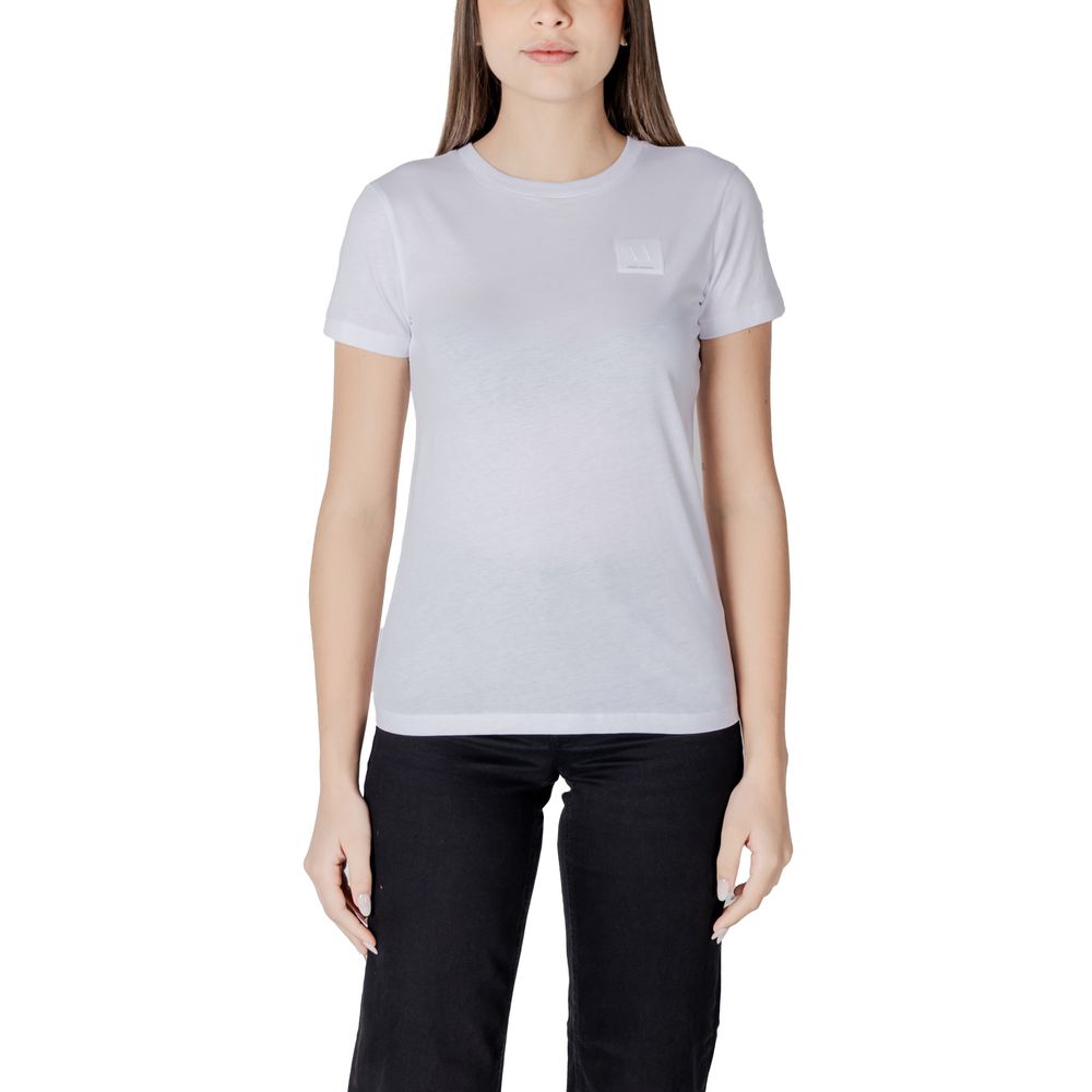 Armani Exchange Women's White Cotton T-Shirt - Model XW000831