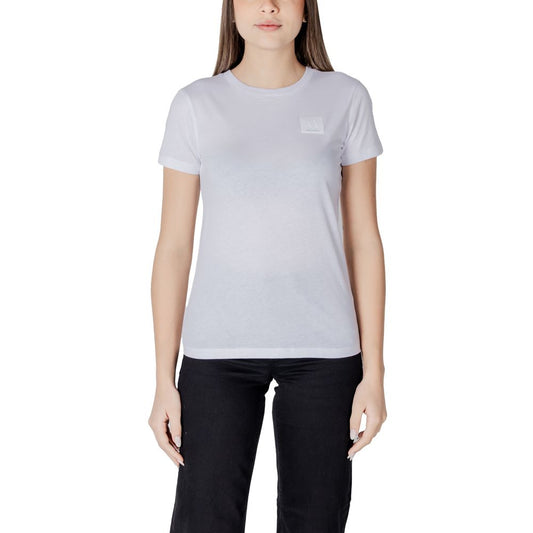 Armani Exchange Women's White Cotton T-Shirt - Model XW000831