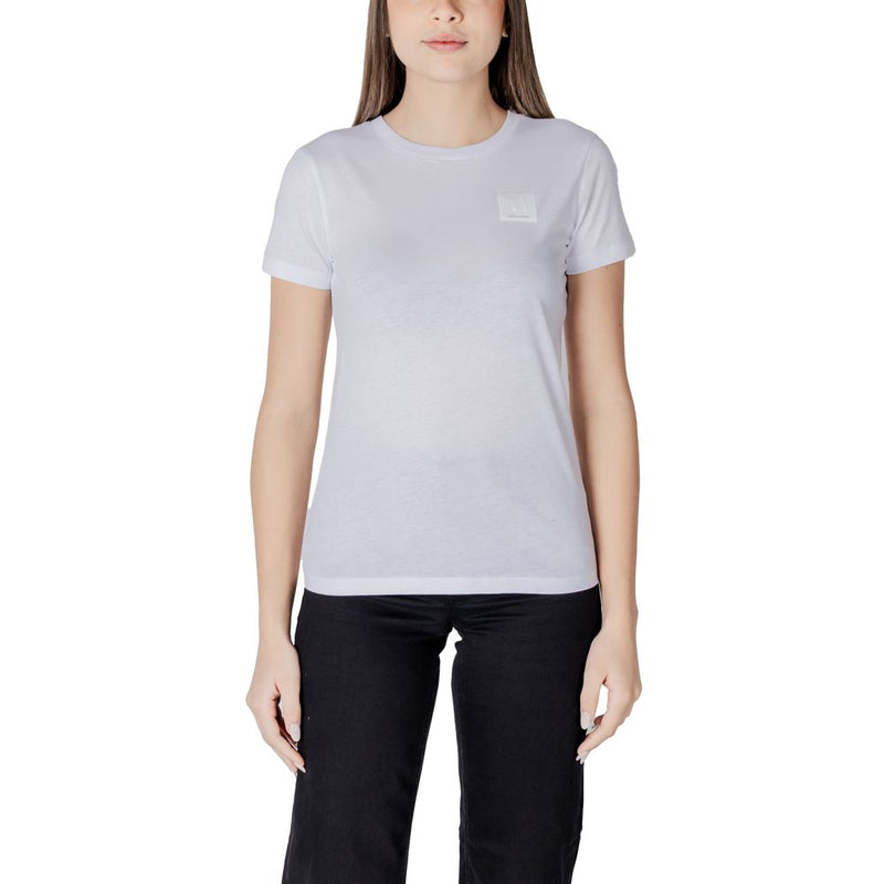 Armani Exchange Women's White Cotton T-Shirt - Model XW000831