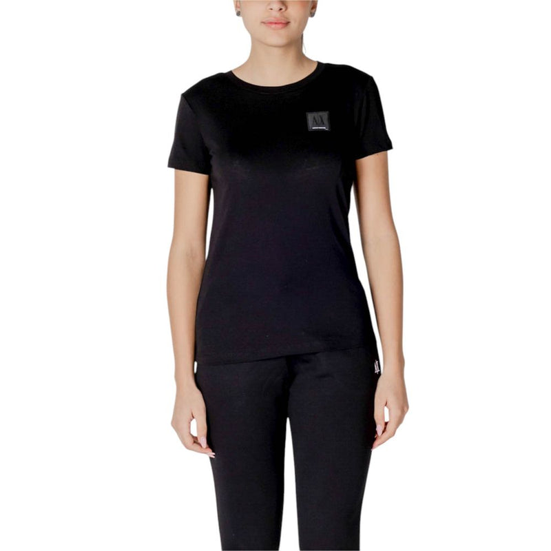 Armani Exchange Women's Black Cotton T-Shirt - Model XW000831