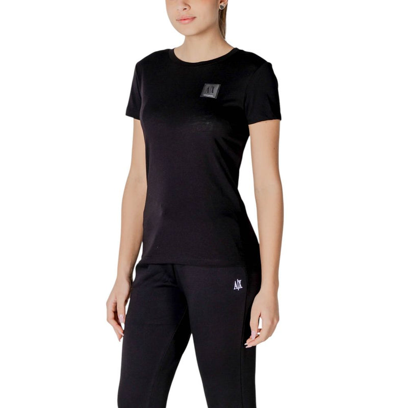 Armani Exchange Women's Black Cotton T-Shirt - Model XW000831