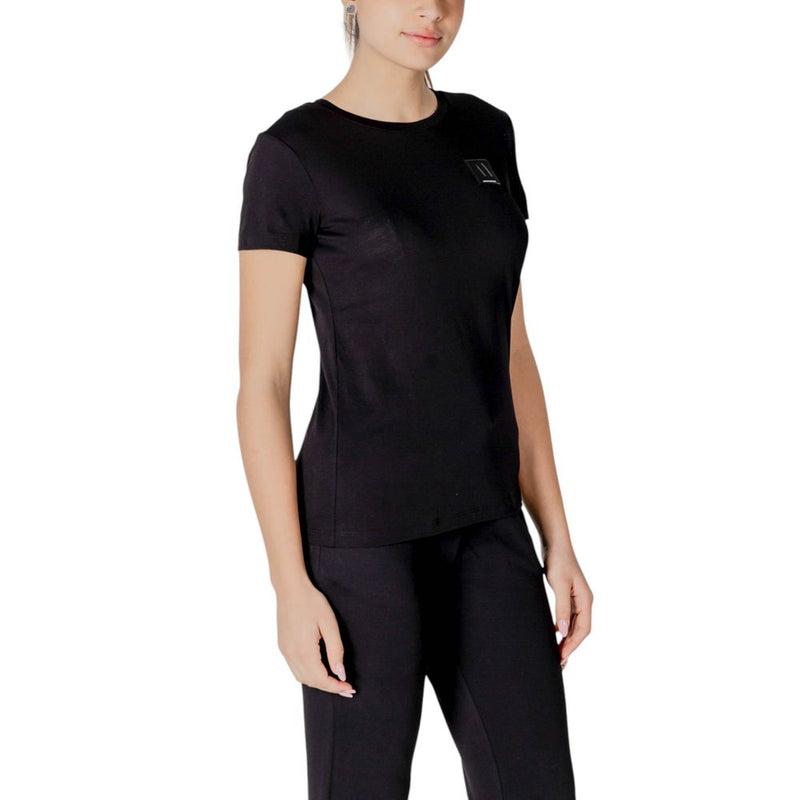 Armani Exchange Women's Black Cotton T-Shirt - Model XW000831