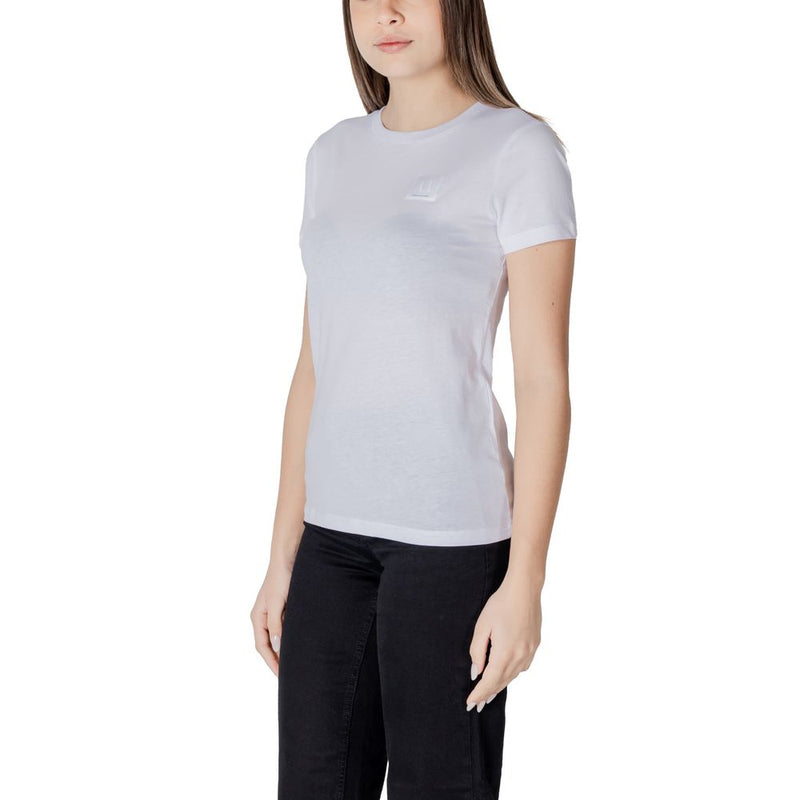 Armani Exchange Women's White Cotton T-Shirt - Model XW000831