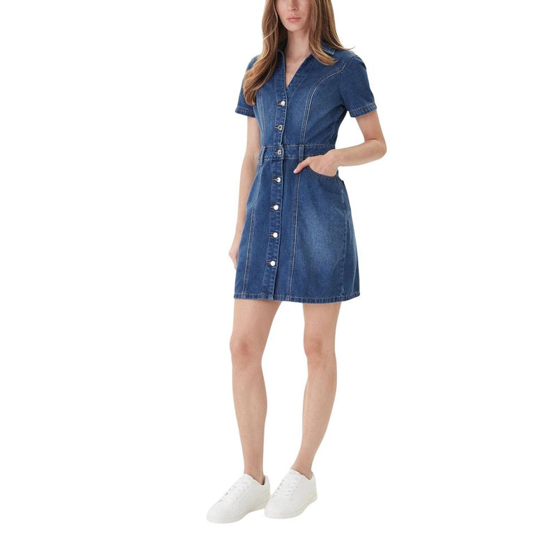 Morgan De Toi Blue Cotton Midi Dress - Model 241-ROGLA