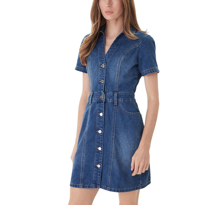 Morgan De Toi Blue Cotton Midi Dress - Model 241-ROGLA