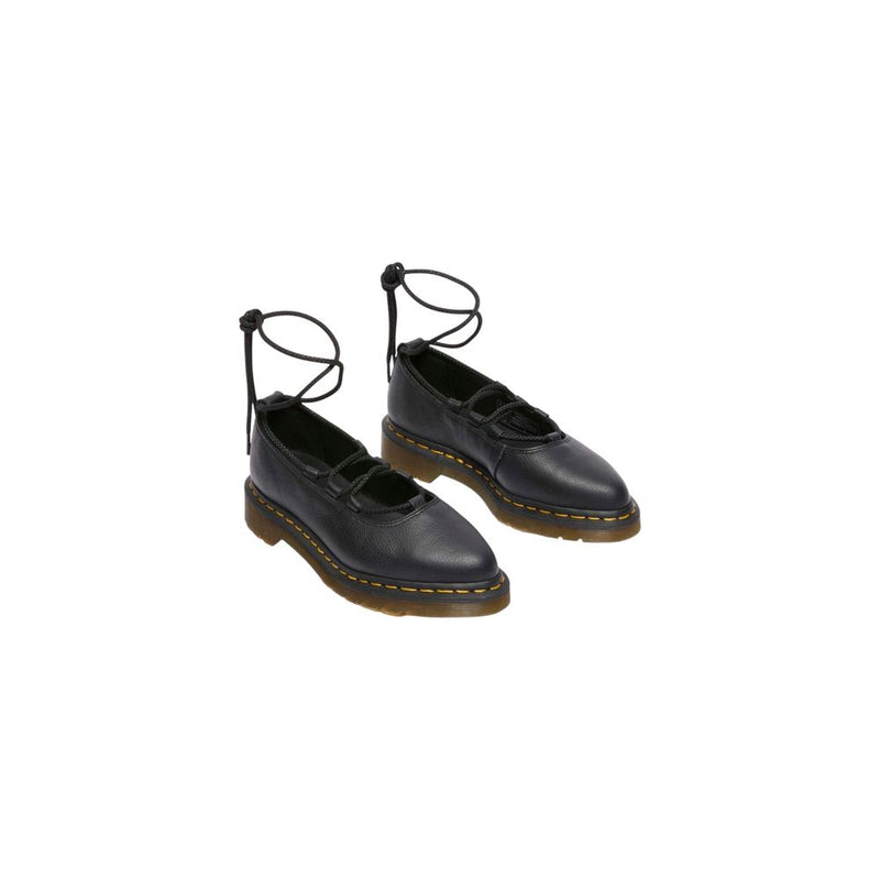 Dr. Martens Elphie II Virginia Black Leather Platform Pumps