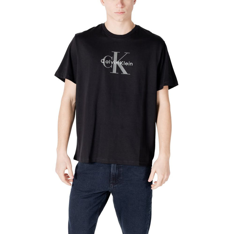 Calvin Klein Jeans Black Cotton T-Shirt - SS HERO MONOLOGO TEE