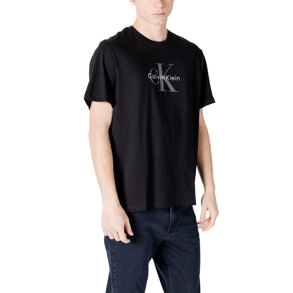 Calvin Klein Jeans Black Cotton T-Shirt - SS HERO MONOLOGO TEE