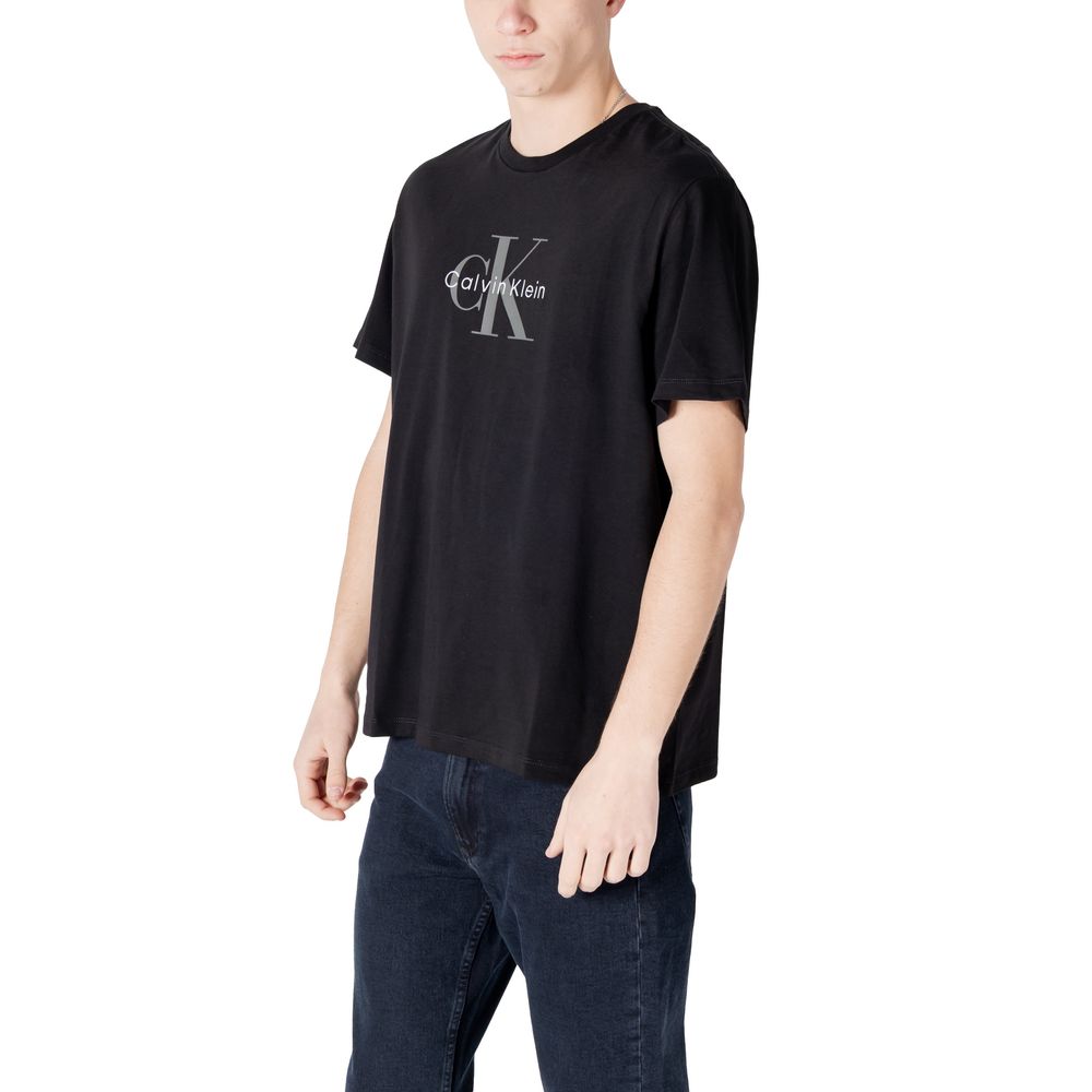 Calvin Klein Jeans Black Cotton T-Shirt - SS HERO MONOLOGO TEE