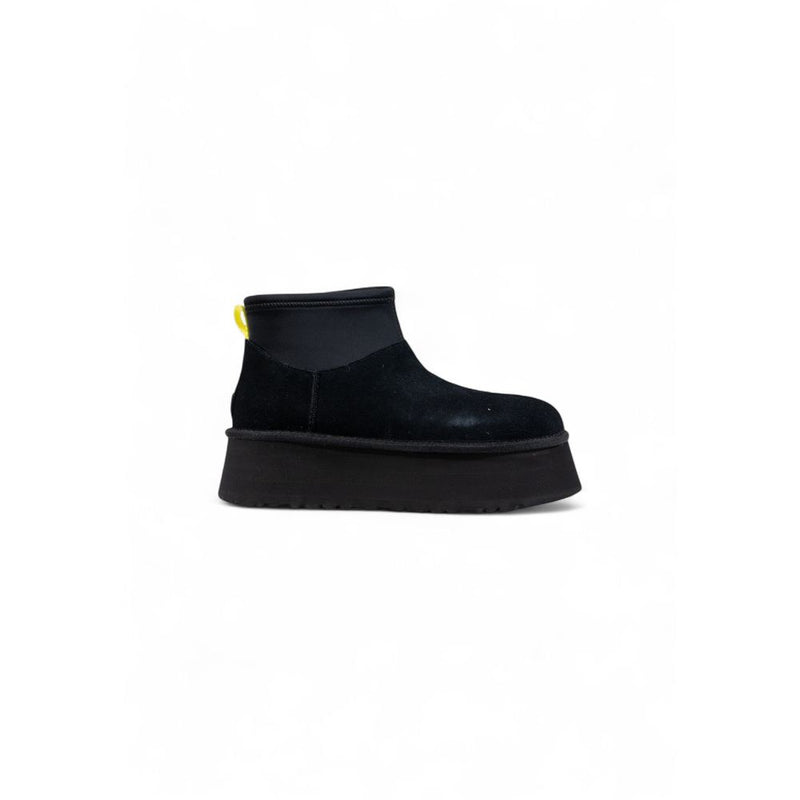 UGG Classic Mini Dipper Black Suede Leather Ankle Boots