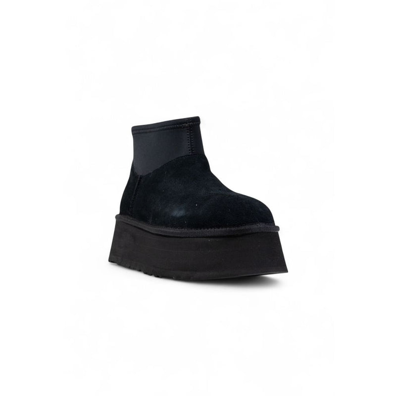 UGG Classic Mini Dipper Black Suede Leather Ankle Boots