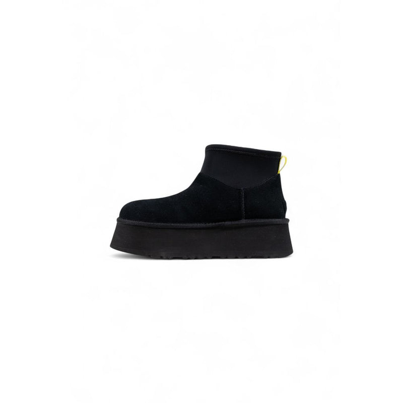 UGG Classic Mini Dipper Black Suede Leather Ankle Boots
