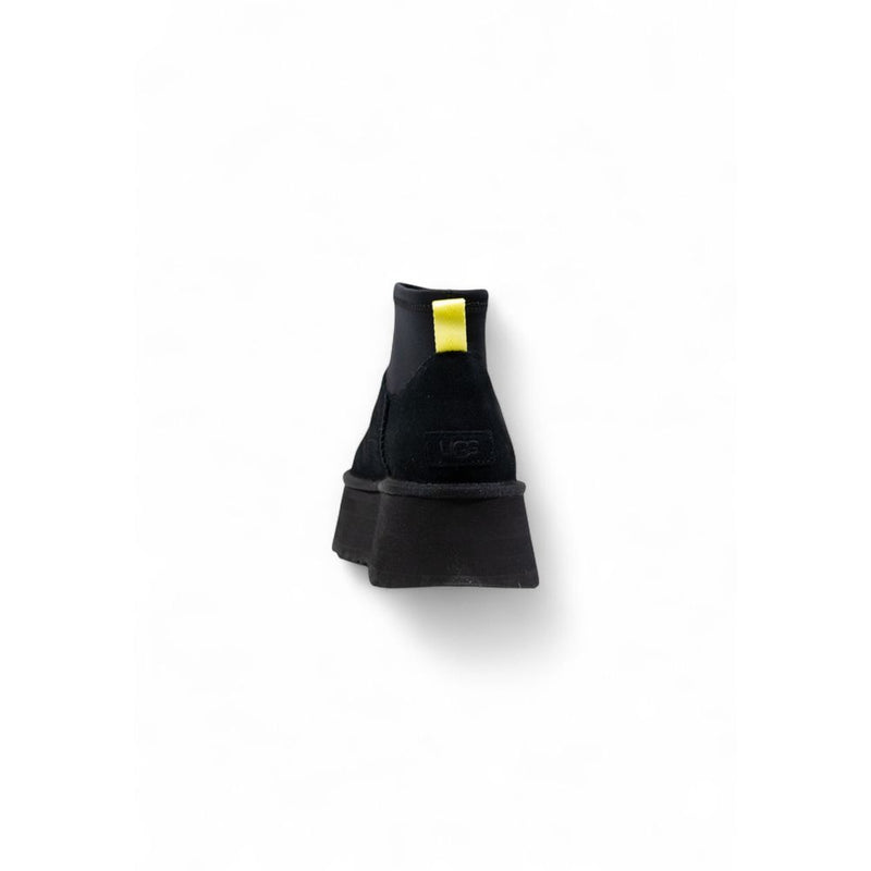 UGG Classic Mini Dipper Black Suede Leather Ankle Boots