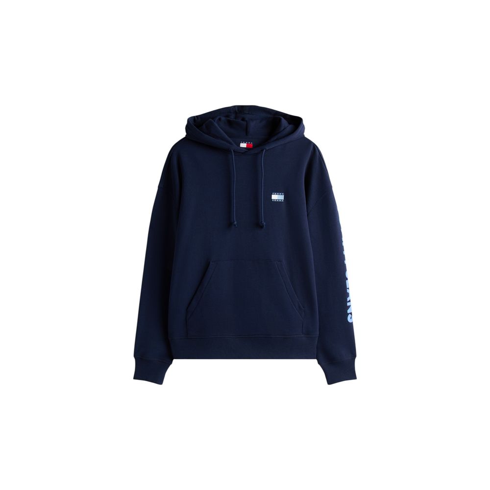 Sweat à capuche Tommy Hilfiger Jeans en coton recyclé bleu