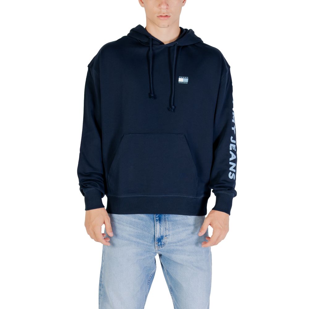 Sweat à capuche Tommy Hilfiger Jeans en coton recyclé bleu