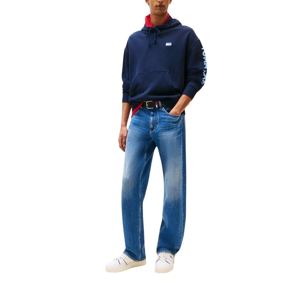Sweat à capuche Tommy Hilfiger Jeans en coton recyclé bleu
