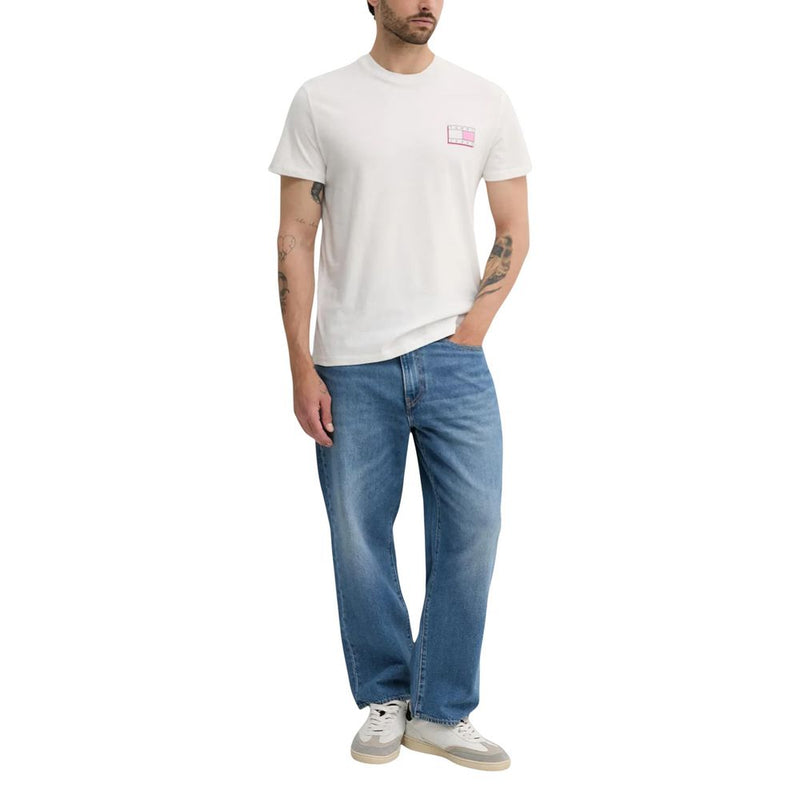 T-shirt Tommy Hilfiger Jeans en coton recyclé crème