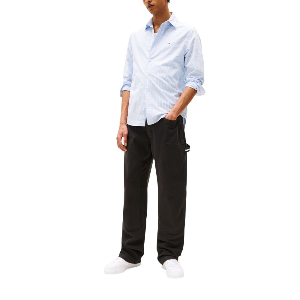 Pantalon décontracté en coton biologique noir Tommy Hilfiger Jeans