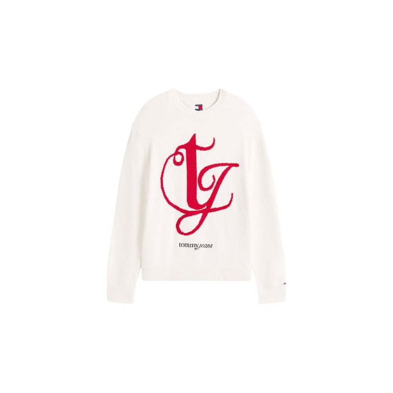 Tommy Hilfiger Jeans Cream Recycled Cotton Sweatshirt