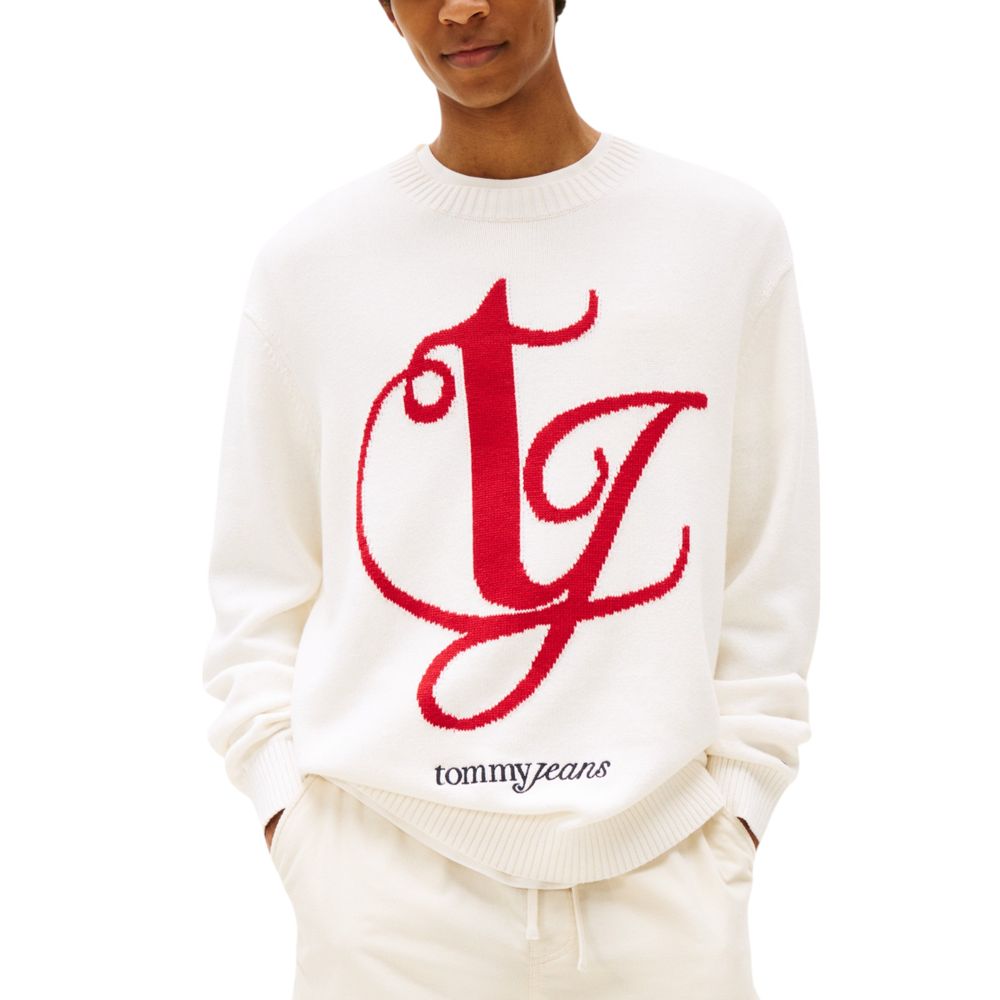 Sweat-shirt Tommy Hilfiger Jeans en coton recyclé crème