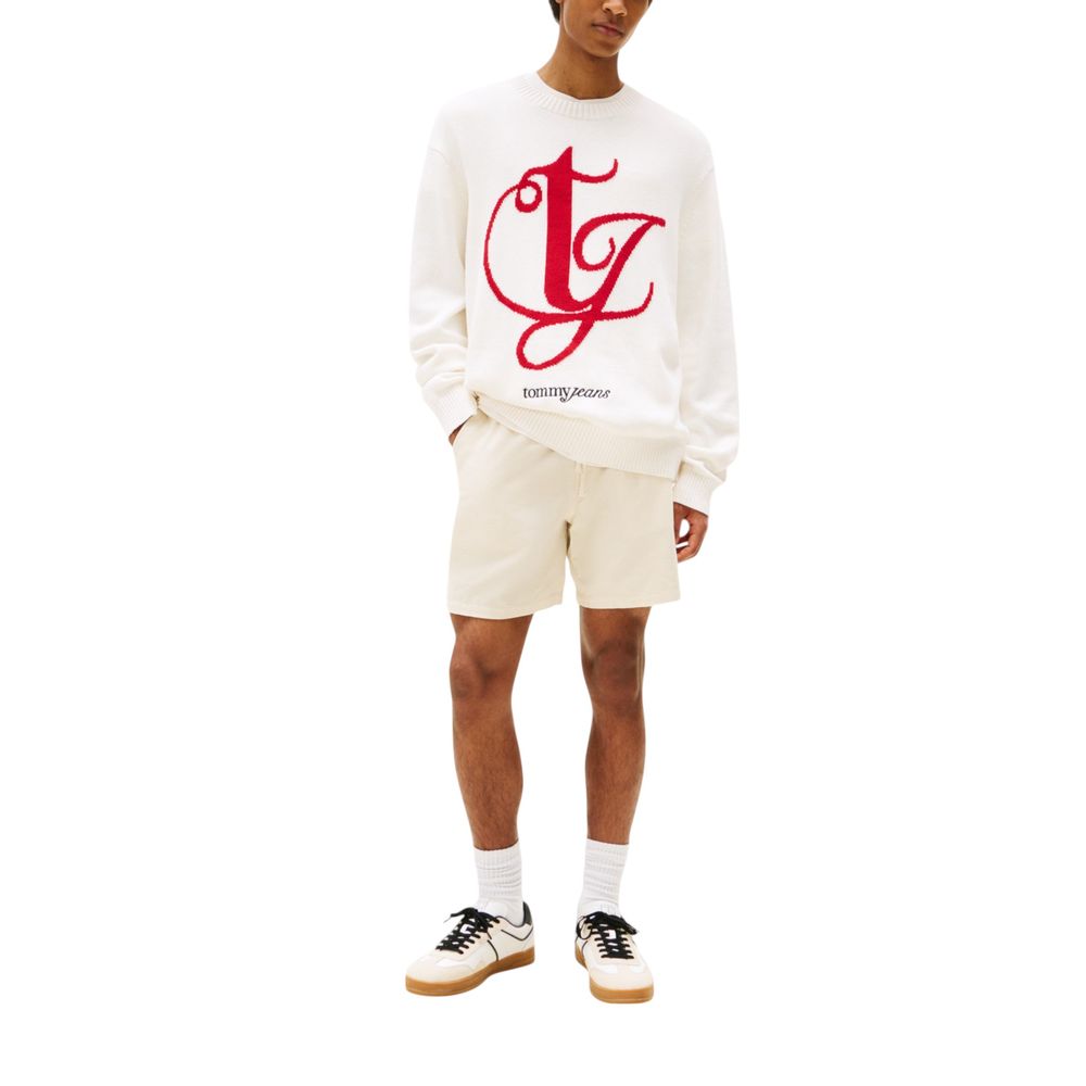 Sweat-shirt Tommy Hilfiger Jeans en coton recyclé crème